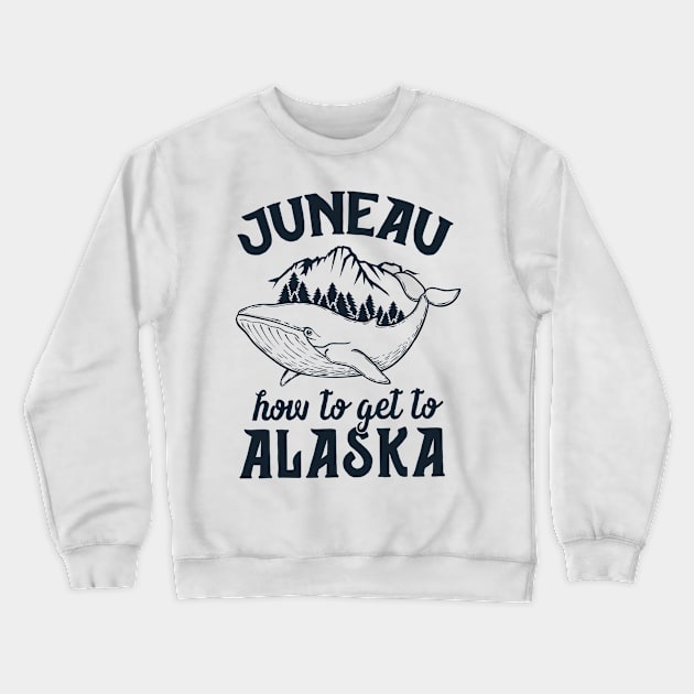 Funny Juneau Alaska T Shirt Joke Pun Cruise Family Vacation Crewneck Sweatshirt by 14thFloorApparel